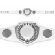 Championship Belt - White Belt with Bright Silver Plate